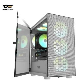 【darkFlash】DLM21 Mesh 白色 M-ATX電腦機殼(ARGB機殼)