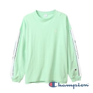 【Champion】Campus刺繡Logo長Tee-淺綠色