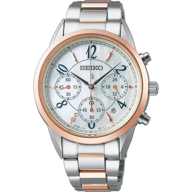 【SEIKO 精工】LUKIA 比利時精緻風太陽能三眼鋼帶女錶款36.4mm(多款可選 均一價)618年中慶