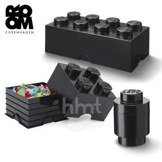 【LEGO 樂高】Room Copenhagen Storage Brick 1+4+8 knobs樂高積木組合-黑色(樂高收納盒)