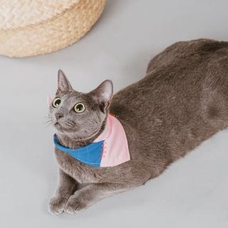 【CAMPET】Palette 電繡撞色領巾-S(寵物潮流領巾)