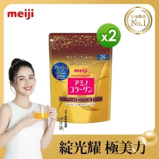 【Meiji 明治】明治膠原蛋白粉璀璨金版28日份袋裝196gx2(膠原蛋白)