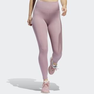 【adidas 愛迪達】緊身褲 女款 運動長褲 瑜珈 亞規 Optime 7/8 T 粉 HD4441