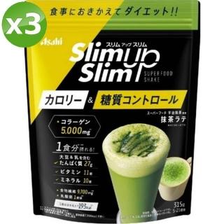 【ASAHI 朝日】酵素代餐奶昔/Slim Up Slim系列/抹茶拿鐵 口味（315g/包）x3包