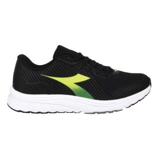 【DIADORA】男段專業避震慢跑鞋-路跑 運動 黑黃綠(DA73182)