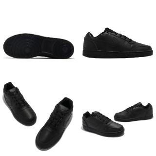 【NIKE 耐吉】休閒鞋 Ebernon Low 男鞋 黑 全黑 皮革 街頭 板鞋(AQ1775-003)