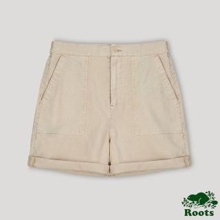 【Roots】Roots 女裝- 休閒平織短褲(淺卡其)