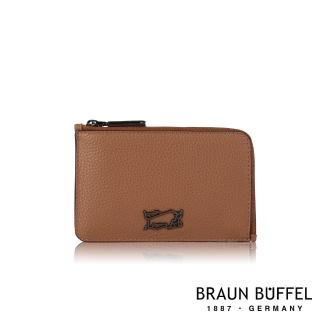 【BRAUN BUFFEL 德國小金牛】台灣總代理 維納斯 拉鍊零錢包-咖啡色(BF677-A163-CS)