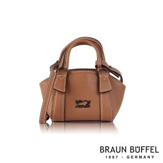 【BRAUN BUFFEL 德國小金牛】台灣總代理 維納斯 迷你手提包-咖啡色(BF677-A713-CS)