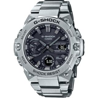 【CASIO 卡西歐】G-SHOCK G-STEEL光動能藍芽系列/50mm/碳纖維核心/49mm(GST-B400D-1A)