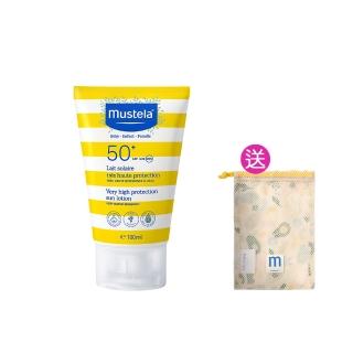 【Mustela 慕之恬廊】高效性兒童防曬乳SPF50+ 100ml(嬰兒防曬 寶寶防曬 新生兒/孕婦可使用)