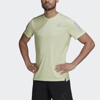 【adidas 愛迪達】上衣 男款 短袖上衣 運動 亞規 OWN THE RUN TEE 綠 HB7441