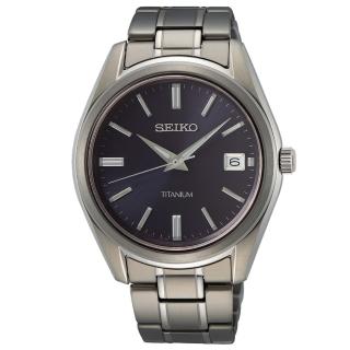 【SEIKO 精工】CS系列 鈦金屬 日系簡約腕錶(SUR373P1/6N52-00B0V)