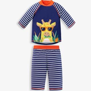 【JoJo Maman BeBe】嬰幼兒/兒童兩件式防曬泳裝_酷!長頸鹿(JJH2452)