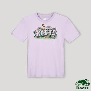 【Roots】Roots 女裝- 回歸根源系列 自然元素寬版短袖T恤(淡紫色)