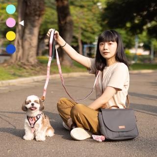【PurrPaw 呼嚕抱抱】Pawfect-Fit! 寵物牽繩-S(台灣設計 帶鎖登山扣 四色 可肩背手握)