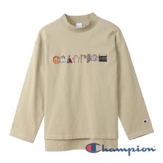 【Champion】Womens刺繡Logo長Tee-卡其色