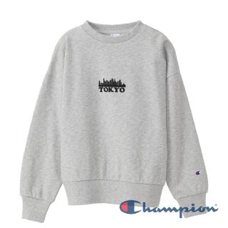 【Champion】Womens 圓領Tokyo Logo大學Tee-灰色