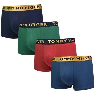 【Tommy Hilfiger】Cotton Classics Coton 棉質合身平口/四角褲/Tommy內褲(四件組)