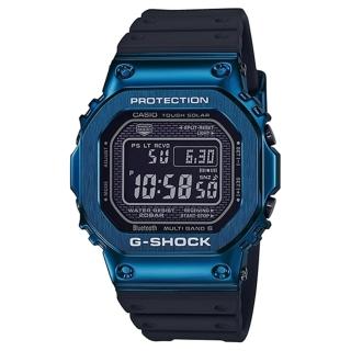 【CASIO 卡西歐】G-SHOCK 電波藍牙電子錶(藍x黑_GMW-B5000G-2)