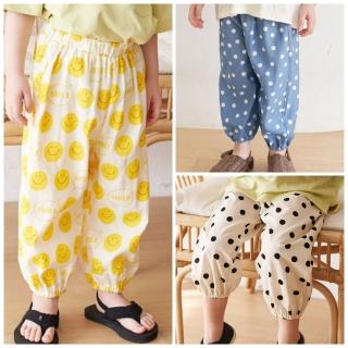 【BebeZoo】可愛印花透氣棉質防蚊褲/燈籠褲/薄長褲(現貨速達)
