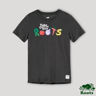 【Roots】Roots 大童- 回歸根源系列 蔬果元素短袖T恤(鐵灰色)