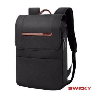【SWICKY】英倫復古潮流後背包(黑)