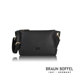 【BRAUN BUFFEL 德國小金牛】台灣總代理 SHU 斜背包-黑色(BF689-12-BK)