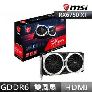 【MSI 微星】Radeon RX 6750 XT MECH 2X 12G OC 顯示卡