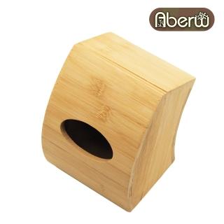 【AberW】站立式弧形紙巾盒-11.8cm(弧形 直式 站立 竹製紙巾盒 木質面紙盒 竹面紙盒)