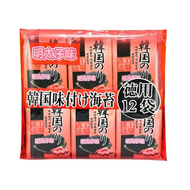 【orionjako】韓國海苔96入組 (麻油/嚴選味付/芥末/照燒風味/明太子風味12入/包)x8包(箱購)