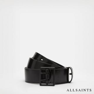 【ALLSAINTS】BRYCE 率性純牛皮金屬扣環皮帶