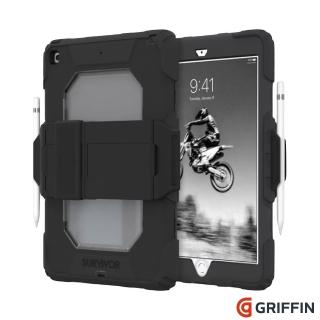 【Griffin】iPad 10.2吋 Survivor All-Terrain軍規多重防護保護套組 黑/透明(保護套)