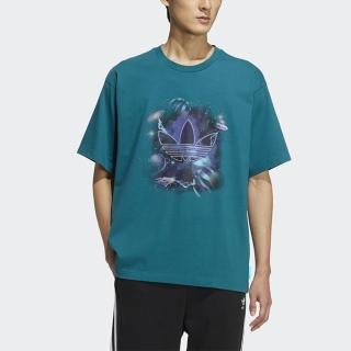 【adidas 愛迪達】上衣 男女款 短袖上衣 運動 三葉草 國際碼 Y2K Tee 4 綠 HM8028