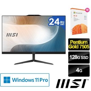 【MSI送M365+1TB雲端】Modern AM242 11M-1225TW 24型AIO液晶電腦(Pentium Gold 7505/4G/128G SSD/Win11P)