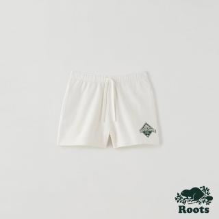 【Roots】Roots 女裝- 海狸獨木舟系列 經典LOGO短褲(白色)