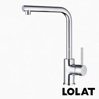 【LOLAT 羅力】時尚簡約流理台立式水龍頭 /鉻(KNN1779)