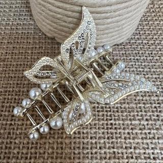 【bibi】韓國復古ins風珍珠歐美流行小眾品質設計感飾品髮夾(ins風韓國歐美流行飾品爪夾)