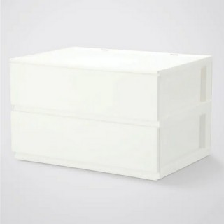 【NITORI 宜得利家居】抽屜式收納盒 寬低型 N INBOX R 2D2DR WH(抽屜式收納盒 寬低型 N INBOX)