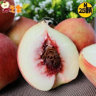 【果之家-中秋禮盒】美國空運加州脆爽水蜜桃25顆入1箱(4KG/箱)