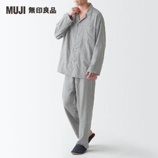 【MUJI 無印良品】男有機棉無側縫二重紗織家居睡衣(共6色)