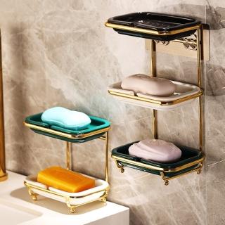 【帕斯特收納生活】免打孔無痕肥皂架 壁掛不鏽鋼肥皂架(三層/白綠黑)