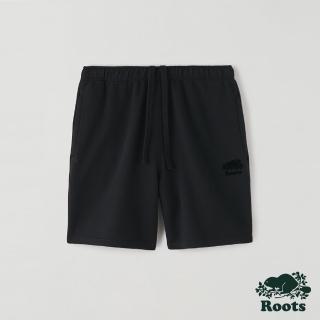 【Roots】Roots 女裝- 輕量毛圈布中腰短褲(黑色)