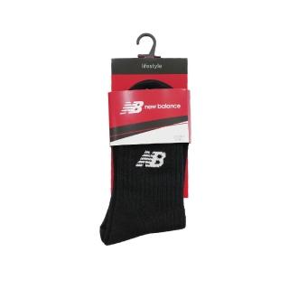 【NEW BALANCE】襪子 Crew Socks 黑 白 長襪 中筒襪 男女款 休閒 運動 NB(7130400489)