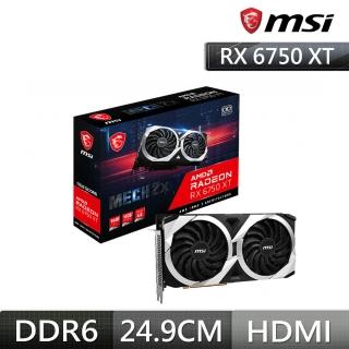 【MSI 微星】Radeon RX 6750 XT MECH 2X 12G OC AMD顯示卡