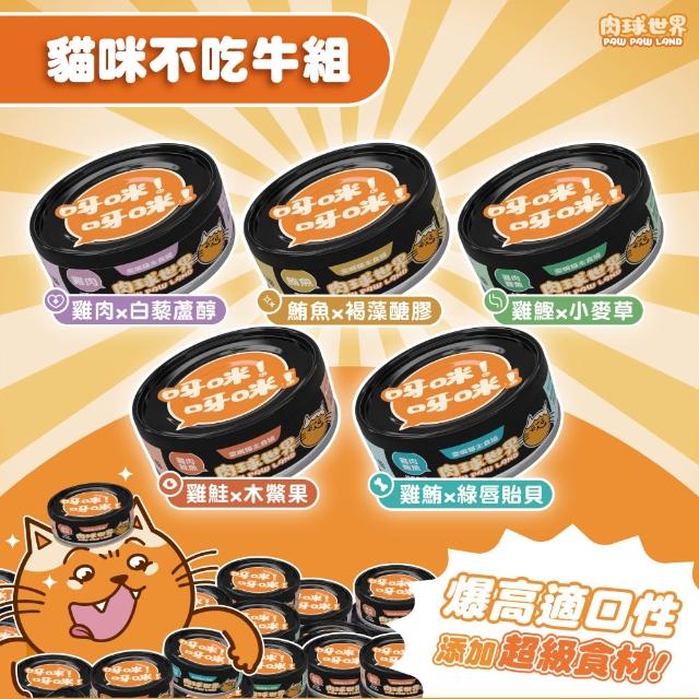 【PAW PAW LAND 肉球世界】歪嘴貓主食罐 80gx24入+南極磷蝦大肉包45g×17入