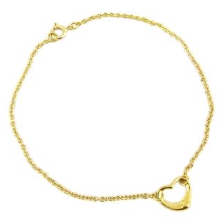 【Tiffany&Co. 蒂芙尼】18K金-Open Heart心型墜飾女用手鍊