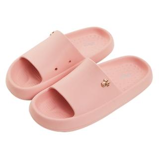 【Disney 迪士尼】迪士尼女鞋 米妮 不對稱質感飾扣室內拖鞋-粉(MIT台灣在地工廠製造)