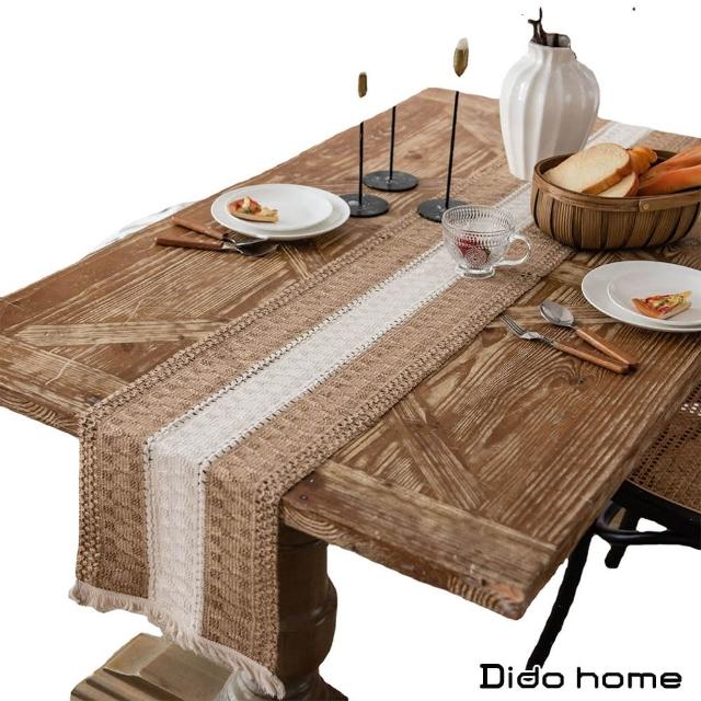 【Dido home】北歐風格 棉麻編織長桌巾桌旗 裝飾桌布-簡約(HM144)