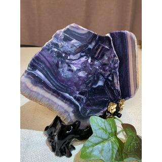 【Cocozy世界水晶原礦】蒙古藍紫螢石原礦切片(消磁化煞增能量)